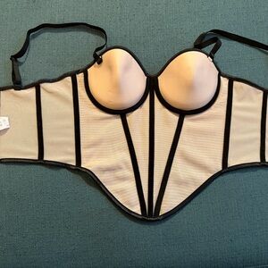 Elegant Black and Cream Bustier